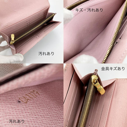 LOUIS VUITTON | ルイ・ヴィトン ポルトフォイユ・サラ 長財布 N60249 ブラウン/ピンク【イオン広店】