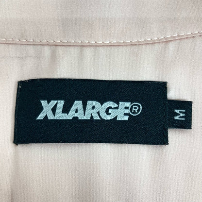 X-LARGE | エクストララージ S/S ACCIDENT SATIN SHIRT 半袖シャツ 01192404 ピンク サイズ：M【イオン広店】