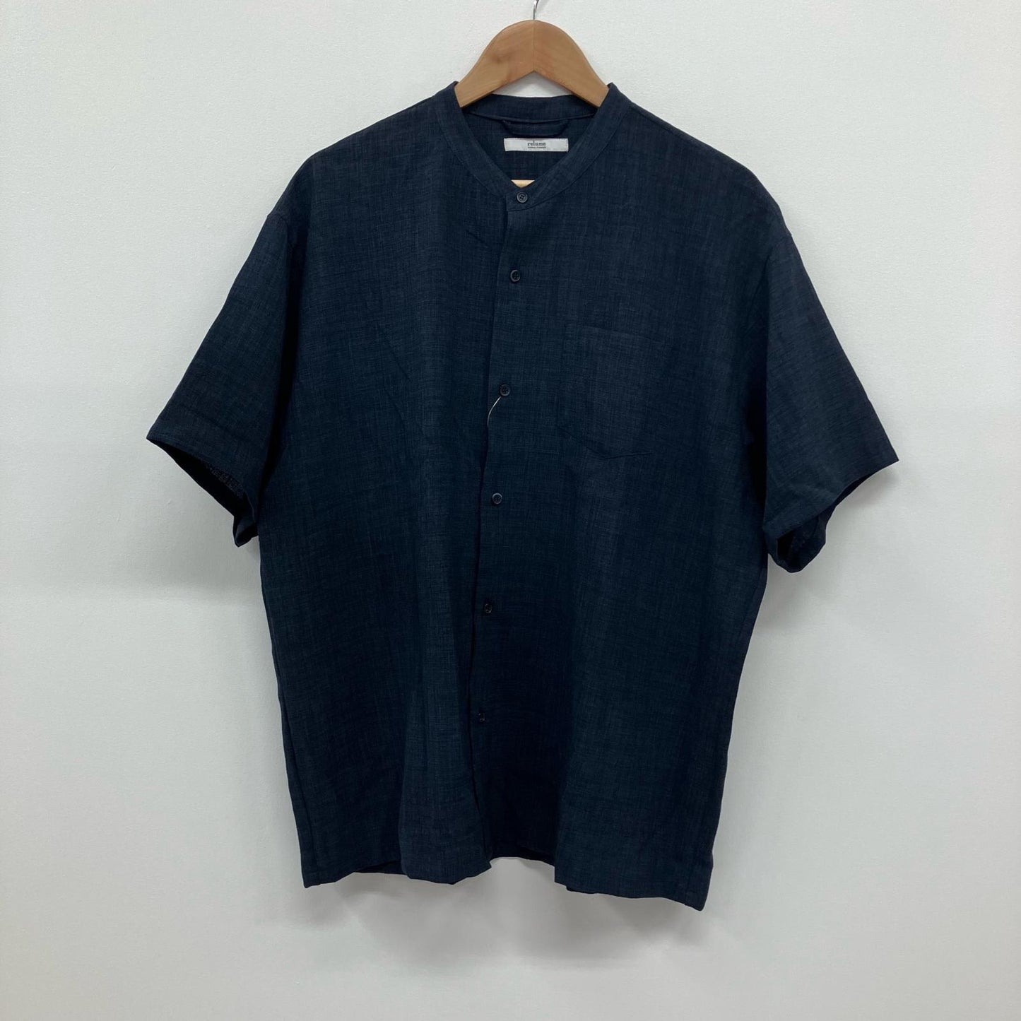 JOURNAL STANDARD relume | ジャーナルスタンダード　レリューム TECH CANVAS BAND S/S 半袖シャツ 24-051-464-0180-1-0 ネイビー サイズ：L【イオン広店】