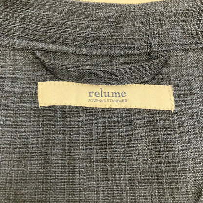 JOURNAL STANDARD relume | ジャーナルスタンダード　レリューム TECH CANVAS BAND S/S 半袖シャツ 24-051-464-0180-1-0 ネイビー サイズ：L【イオン広店】