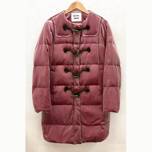 MUVEIL WORK べロアダウンダッフルコート ダッフルコート MW83FC006 ピンク サイズ：38【イオン広店】