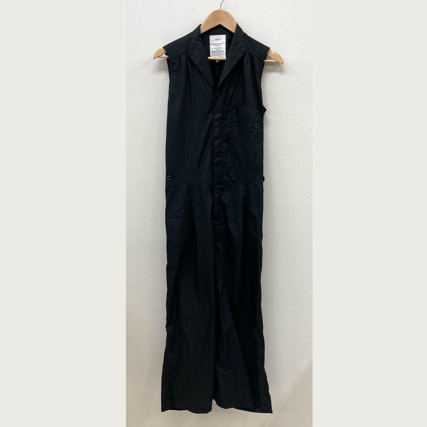 KHA:KI MILITARY JUMP SUITS ツナギ MIL-21SPT141 ブラック サイズ：1【イオン広店】