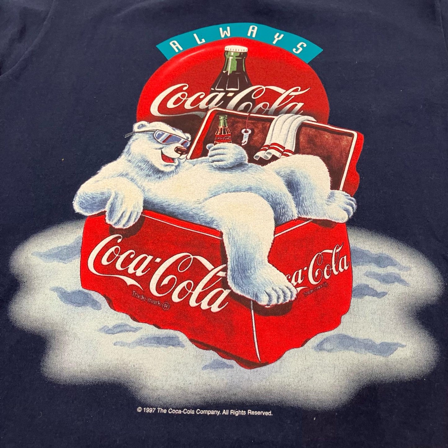 VINTAGE衣料 | ヴィンテージイリョウ COCA COLA POLAR BEAR 半袖Ｔシャツ ネイビー サイズ：S【イオン広店】