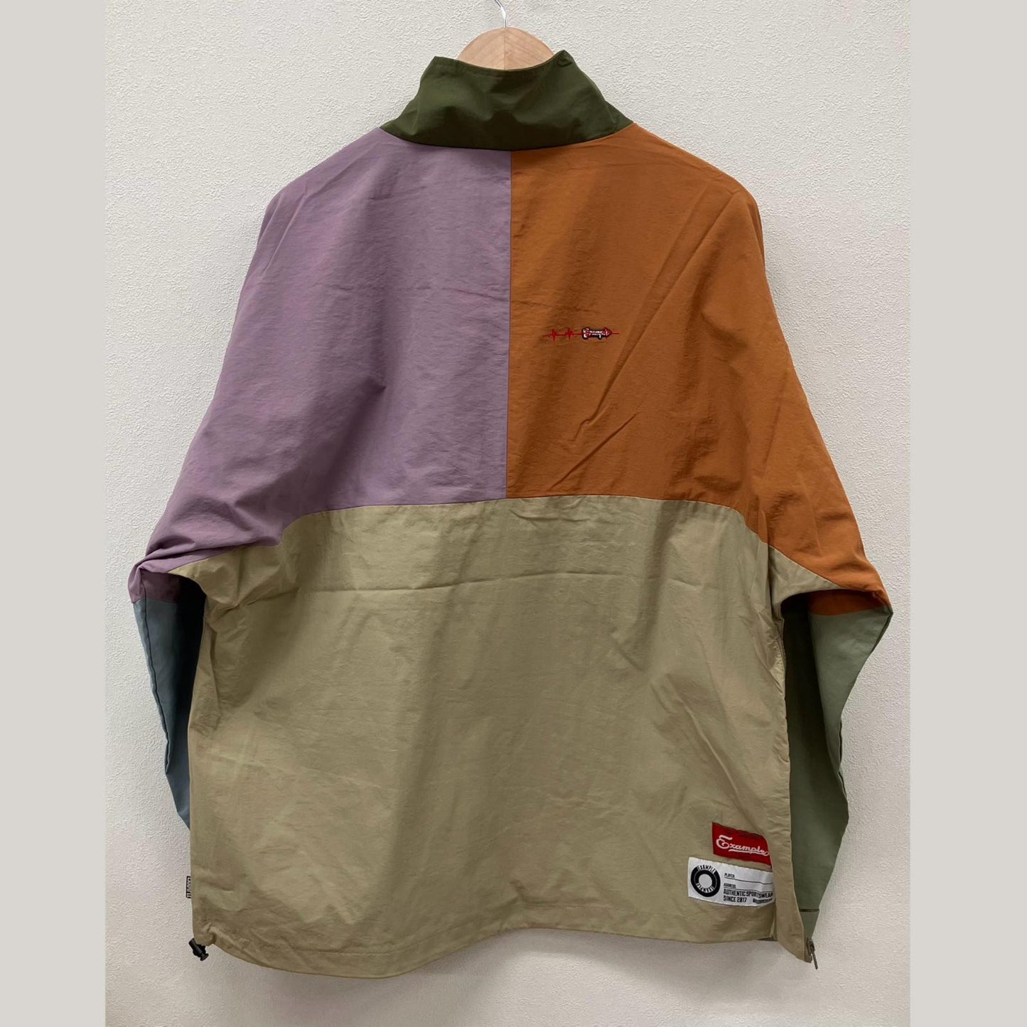 EXAMPLE | イグザンプル NYLON MULTICOLORED HALFZIP ANORAK ナイロンジャケット ex22ss-tp-0017 マルチカラー サイズ：XL【イオン広店】