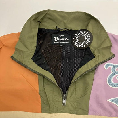 EXAMPLE | イグザンプル NYLON MULTICOLORED HALFZIP ANORAK ナイロンジャケット ex22ss-tp-0017 マルチカラー サイズ：XL【イオン広店】