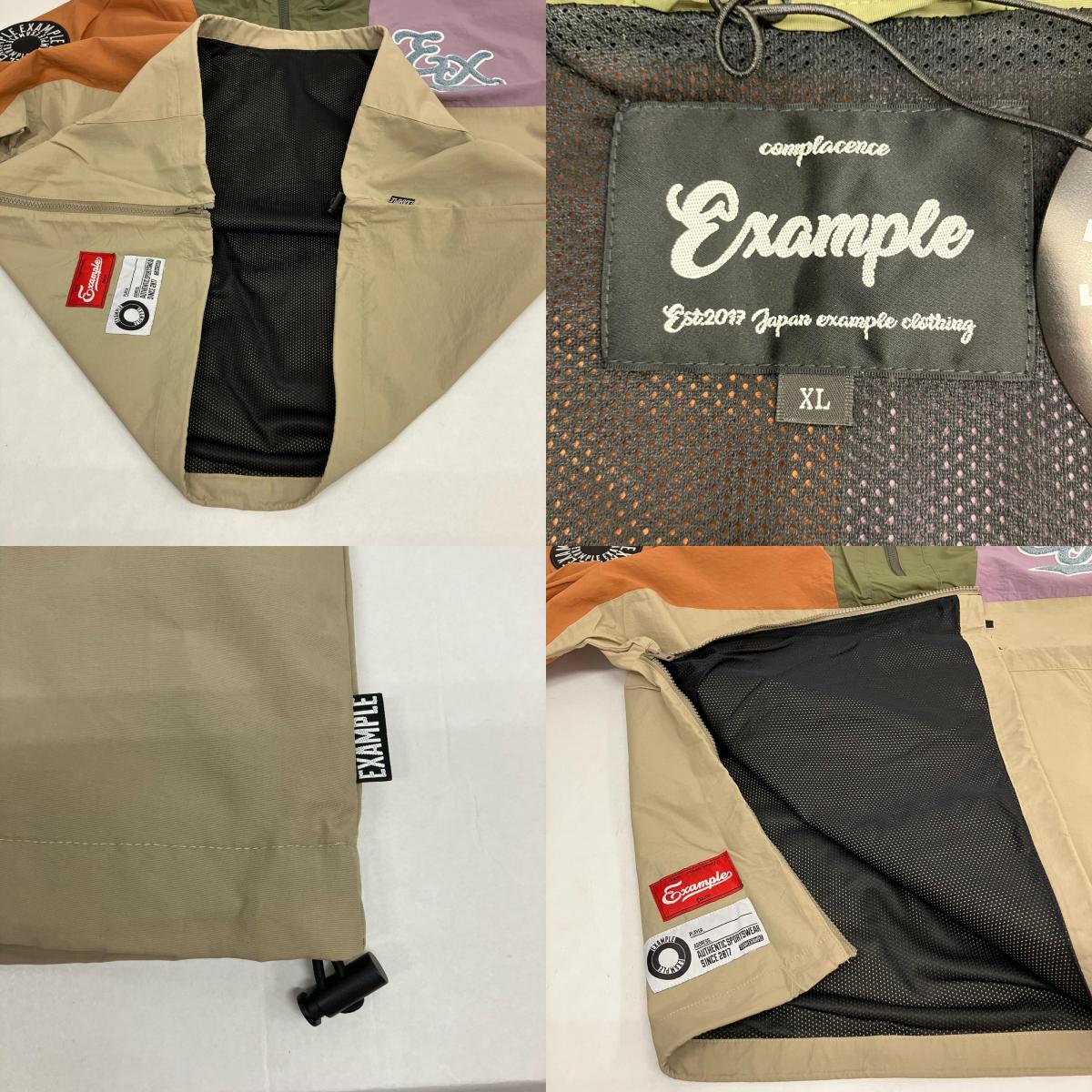 EXAMPLE | イグザンプル NYLON MULTICOLORED HALFZIP ANORAK ナイロンジャケット ex22ss-tp-0017 マルチカラー サイズ：XL【イオン広店】