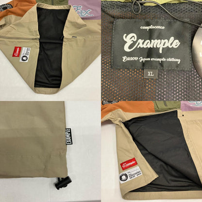EXAMPLE | イグザンプル NYLON MULTICOLORED HALFZIP ANORAK ナイロンジャケット ex22ss-tp-0017 マルチカラー サイズ：XL【イオン広店】