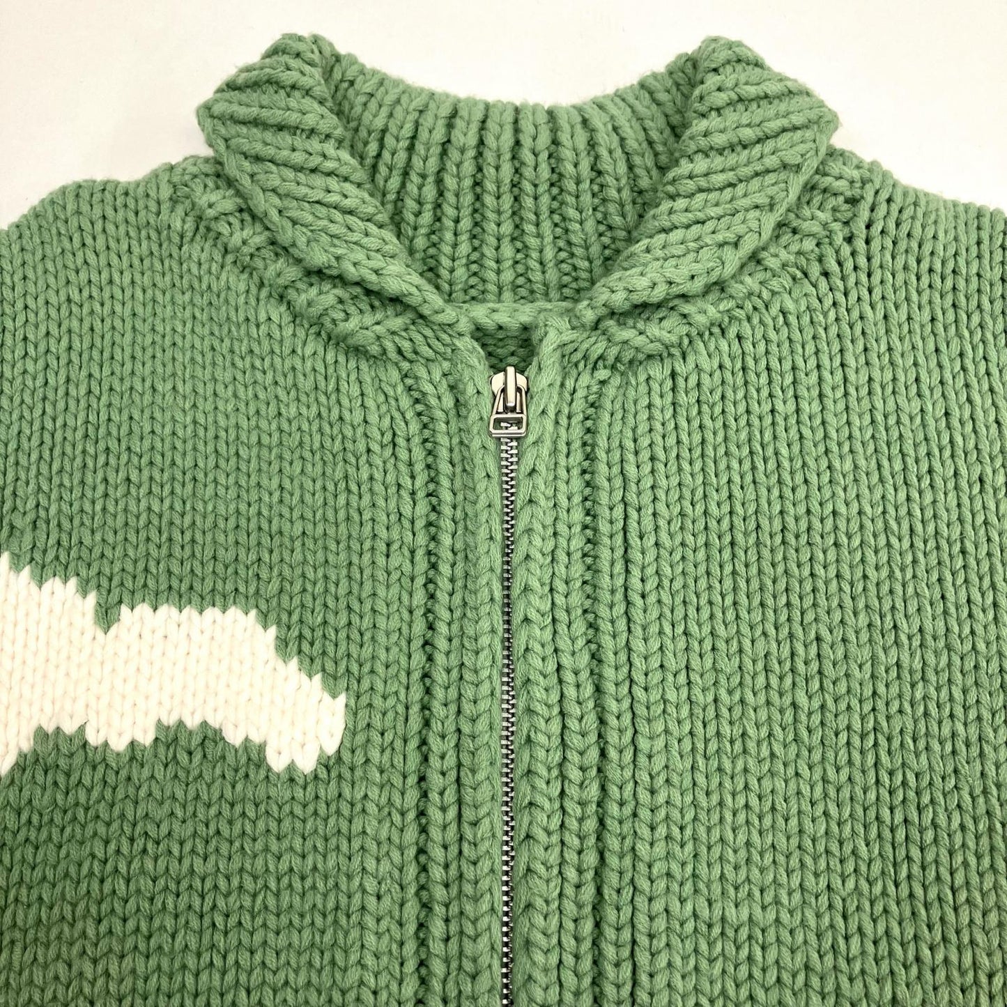 DESCENDANT | ディセンダント SUNKEN COWICHAN SWEATER セーター 232MADS-JKM01 ライトグリーン サイズ：4【イオン広店】