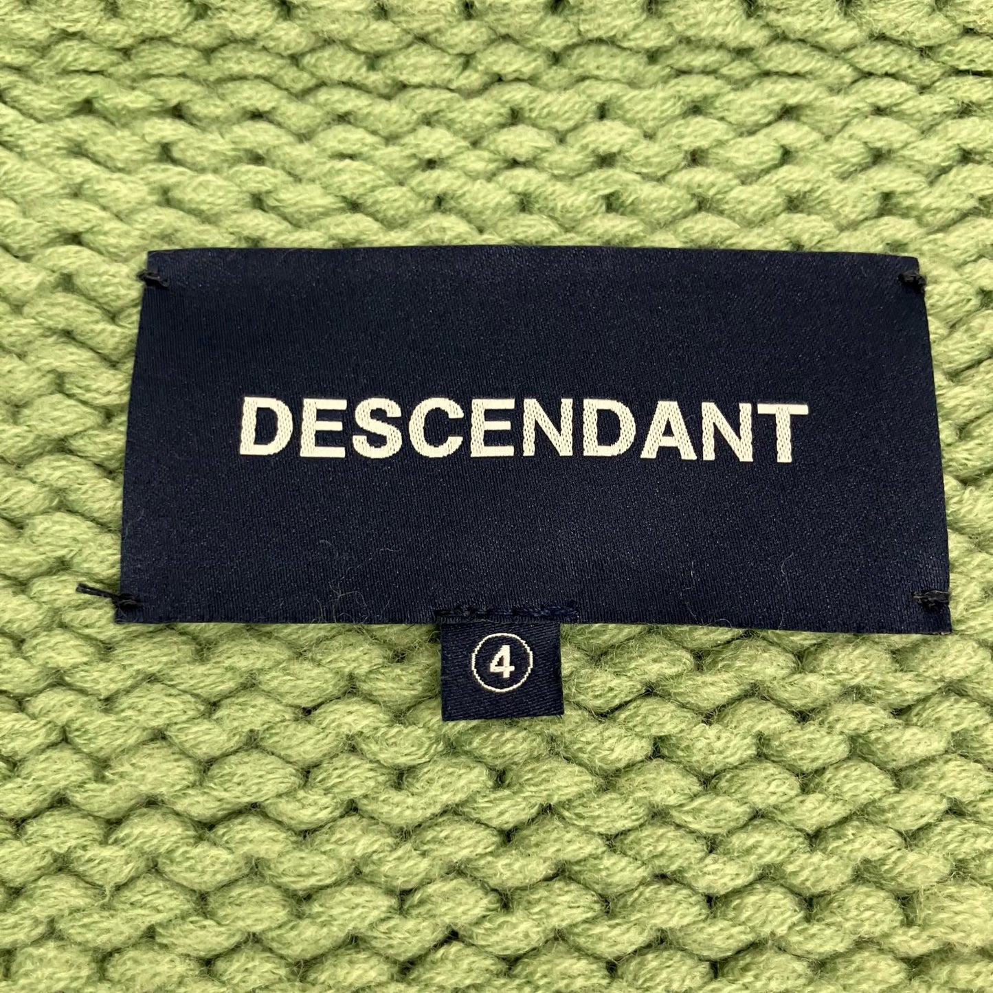 DESCENDANT | ディセンダント SUNKEN COWICHAN SWEATER セーター 232MADS-JKM01 ライトグリーン サイズ：4【イオン広店】