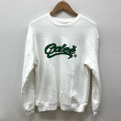 CALEE | キャリー Logo crew neck sweat スウェット cl-22aw051 ホワイト サイズ：M【イオン広店】