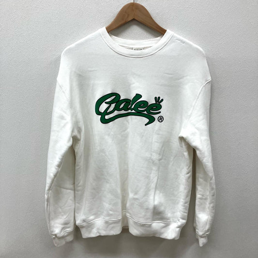 CALEE | キャリー Logo crew neck sweat スウェット cl-22aw051 ホワイト サイズ：M【イオン広店】