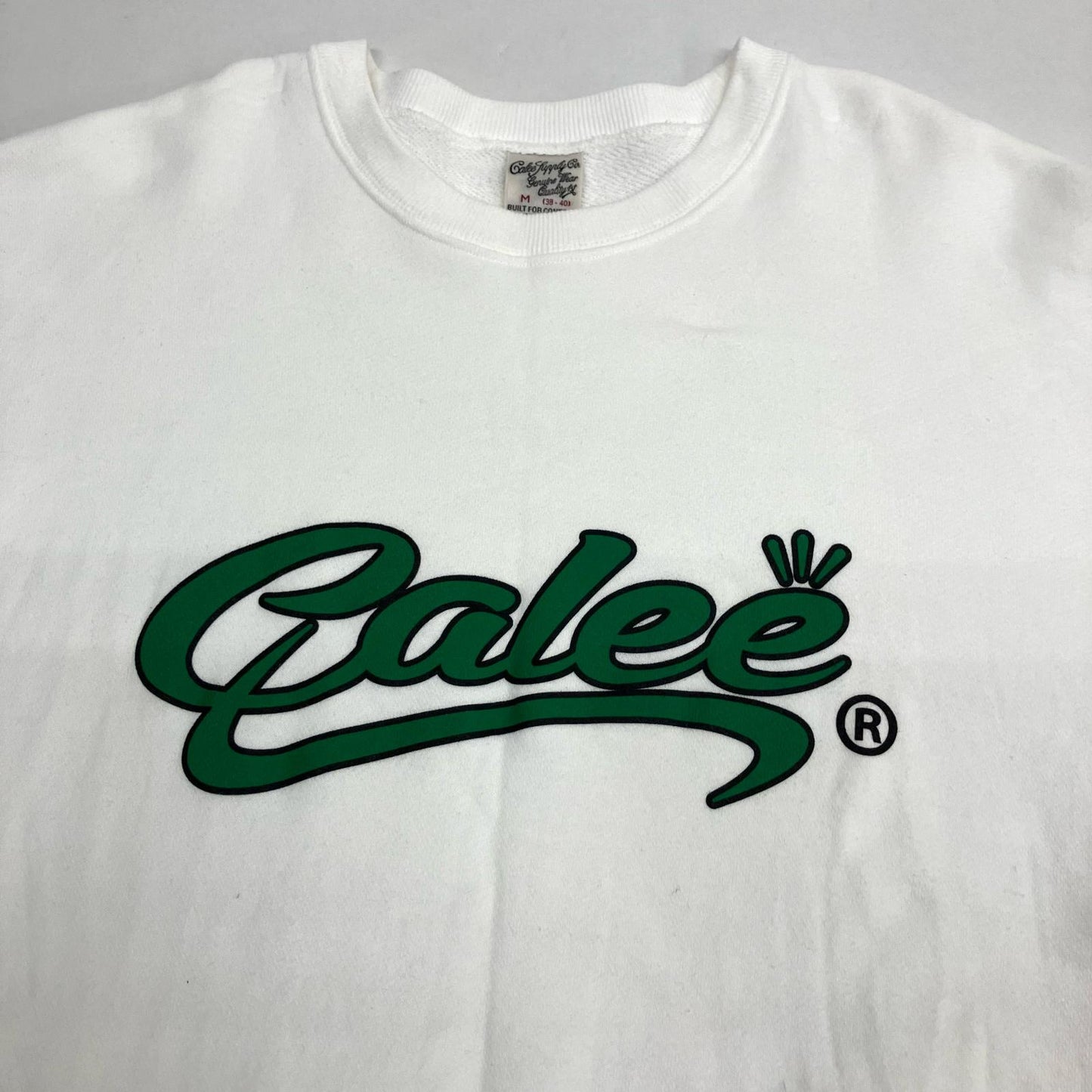 CALEE | キャリー Logo crew neck sweat スウェット cl-22aw051 ホワイト サイズ：M【イオン広店】