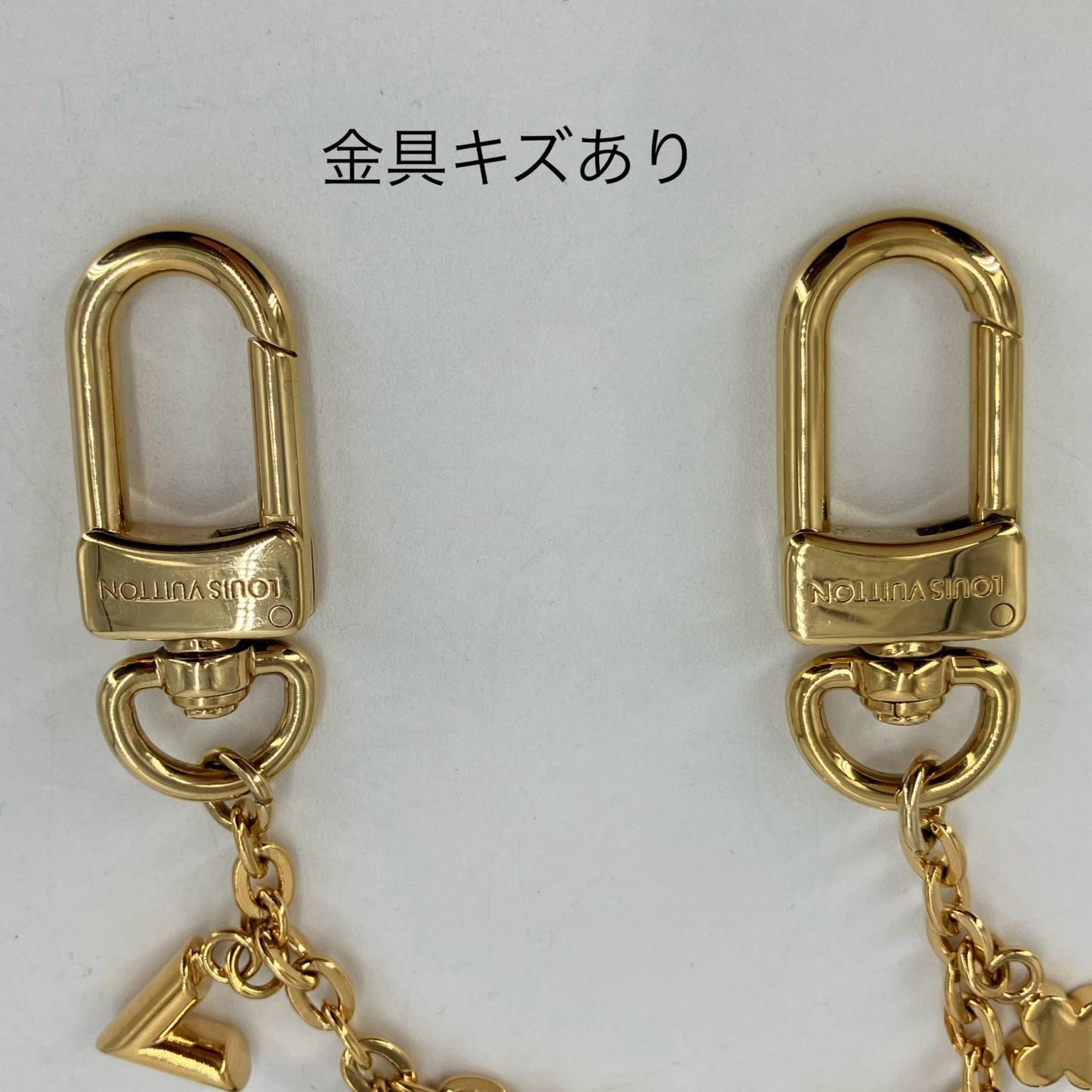LOUIS VUITTON | ルイ・ヴィトン バッグチャーム チェーン・ブルーミング フラワー ストラップ M01414 ゴールド【イオン広店】