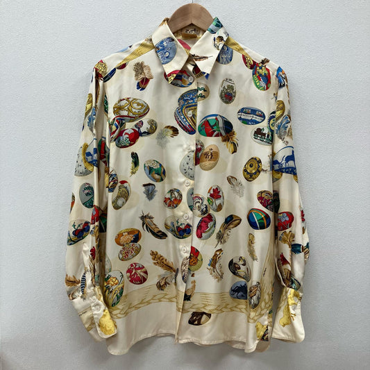 HERMES | エルメス シルクシャツ 長袖シャツ サイズ：40【イオン広店】