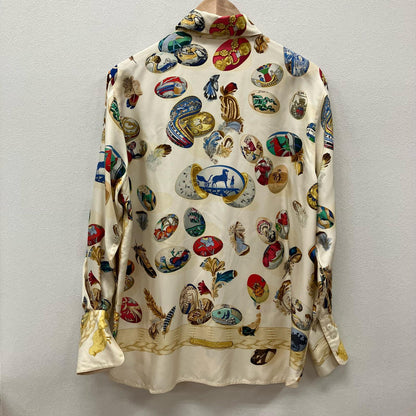 HERMES | エルメス シルクシャツ 長袖シャツ サイズ：40【イオン広店】
