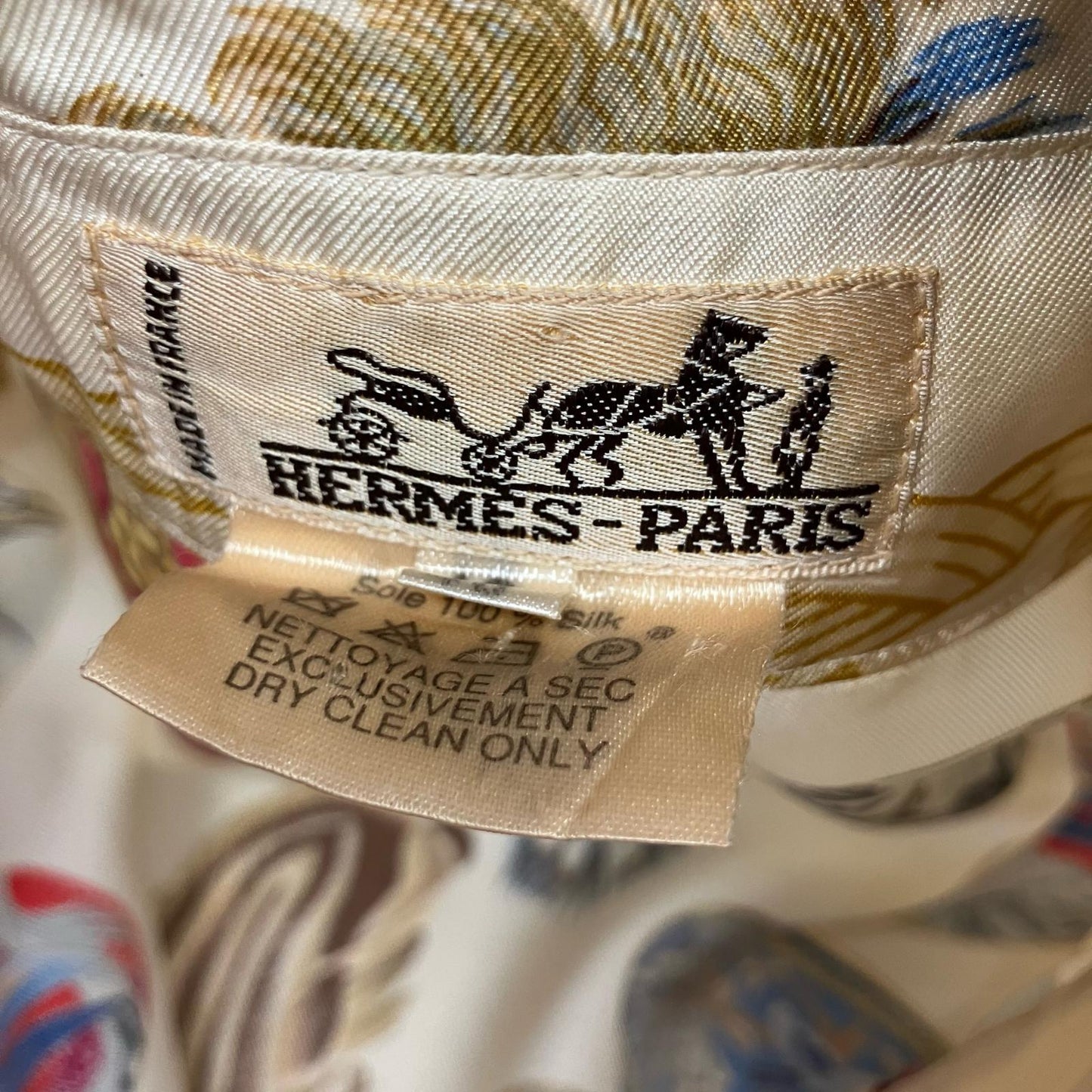 HERMES | エルメス シルクシャツ 長袖シャツ サイズ：40【イオン広店】
