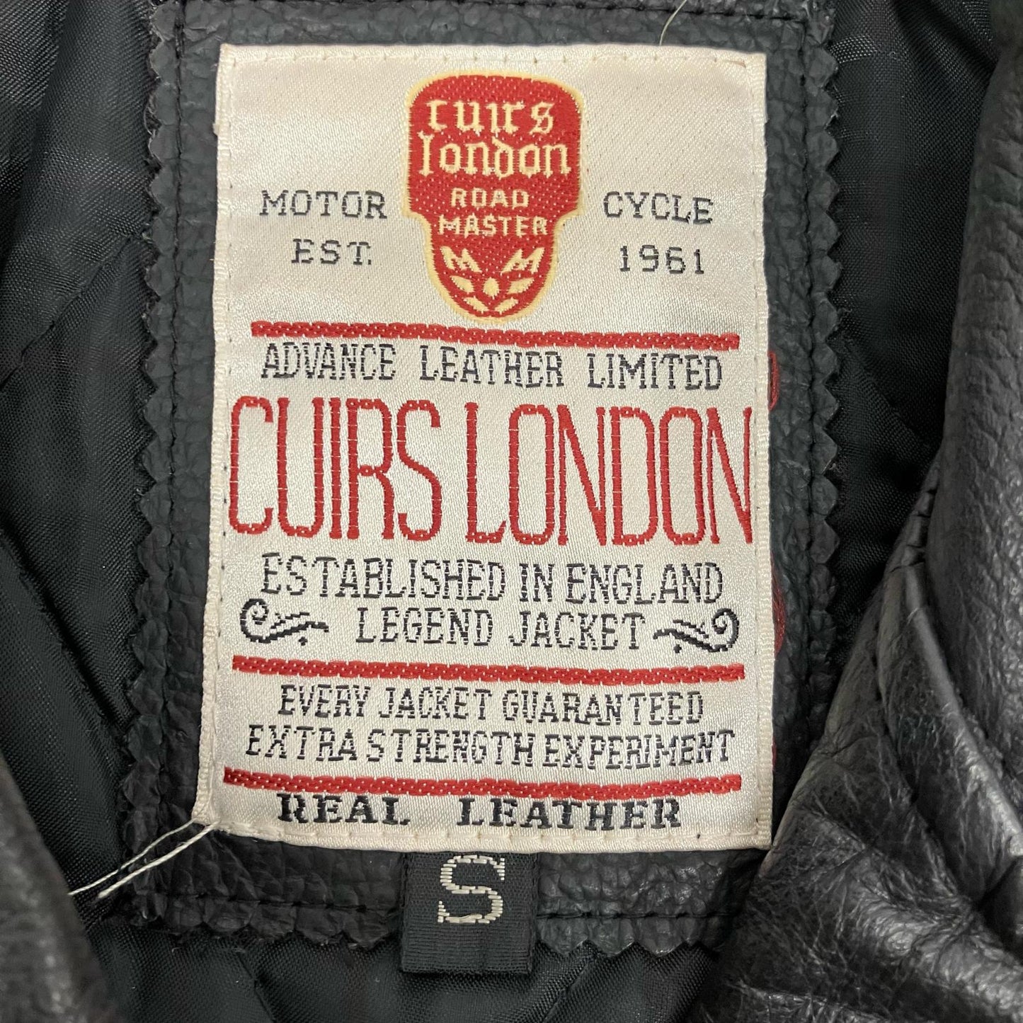 CUIRS LONDON ライダースジャケット ブラック サイズ：S【イオン広店】