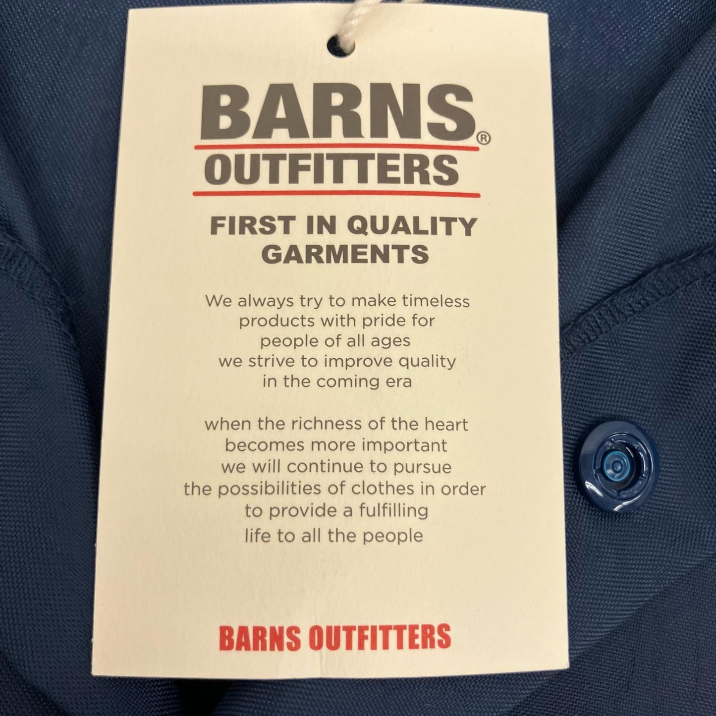 BARNS OUTFITTERS | バーンズアウトフィッターズ ROLL その他アウター BR-24332 ダークネイビー サイズ：L【イオン広店】