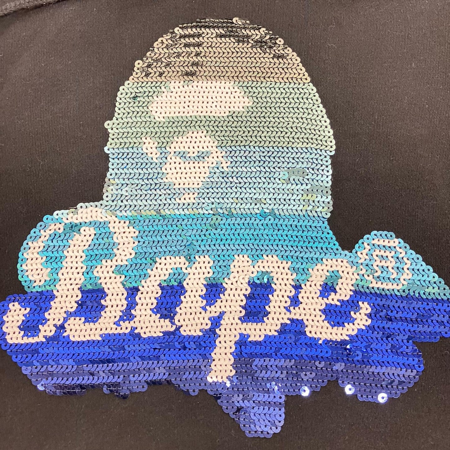 A BATHING APE | アベイシングエイプ SEQUIN APE HEAD HOODIE ワンピース 0010PG302509X ブラック サイズ：S【イオン広店】