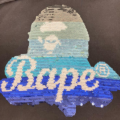 A BATHING APE | アベイシングエイプ SEQUIN APE HEAD HOODIE ワンピース 0010PG302509X ブラック サイズ：S【イオン広店】