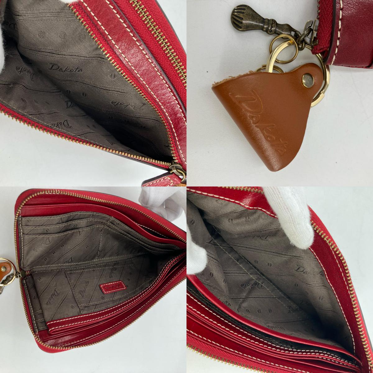Dakota | ダコタ フォンス L字ファスナー 長財布 長財布 0030557 レッド【イオン広店】