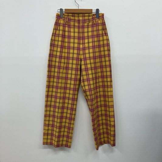 X-girl | エックスガール PLAID STRAIGHT LEG PANTS パンツ 105231031006 イエロー サイズ：M【イオン広店】