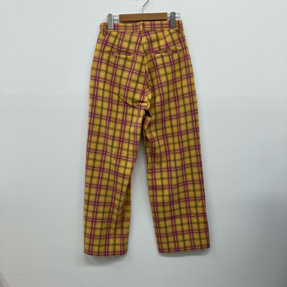 X-girl | エックスガール PLAID STRAIGHT LEG PANTS パンツ 105231031006 イエロー サイズ：M【イオン広店】