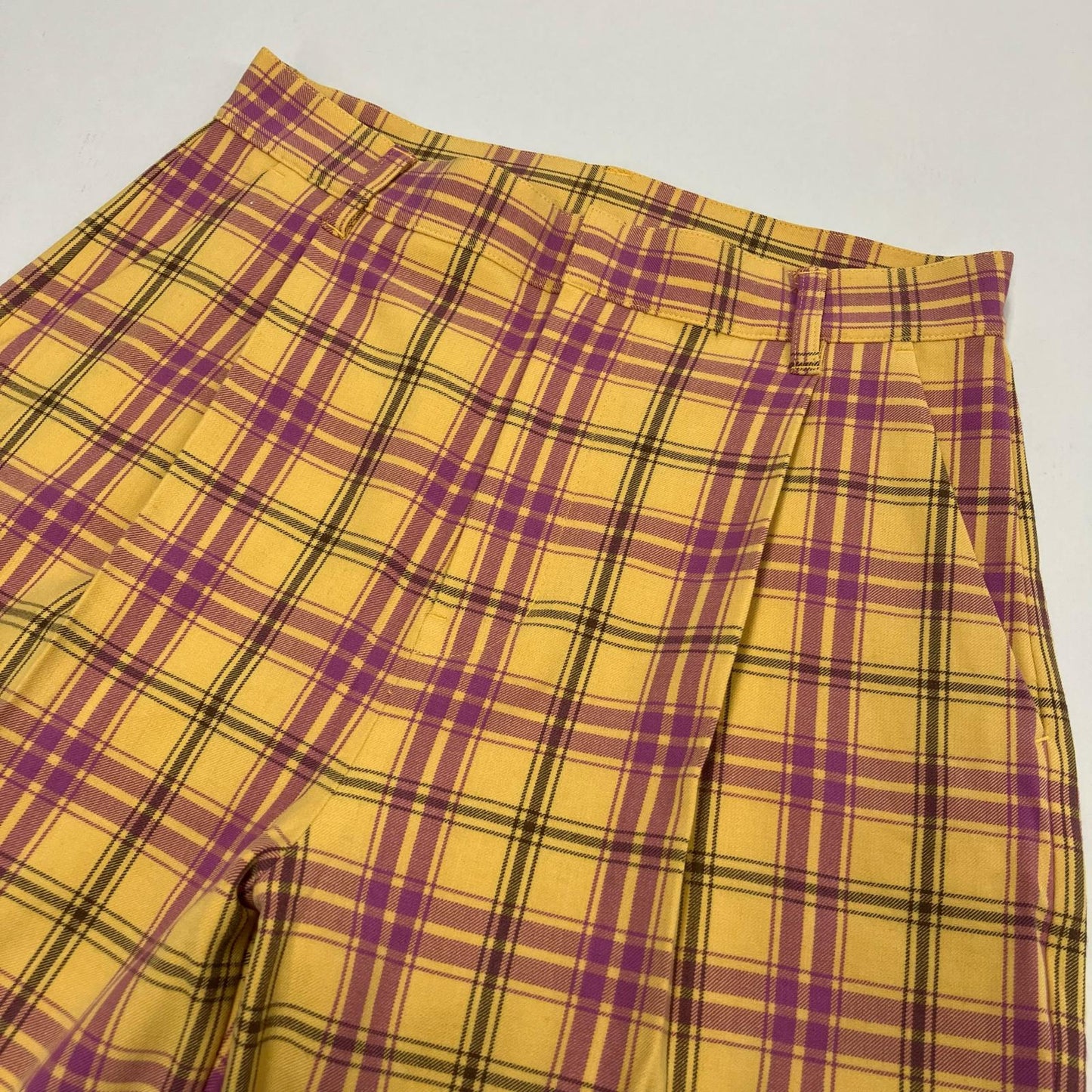 X-girl | エックスガール PLAID STRAIGHT LEG PANTS パンツ 105231031006 イエロー サイズ：M【イオン広店】