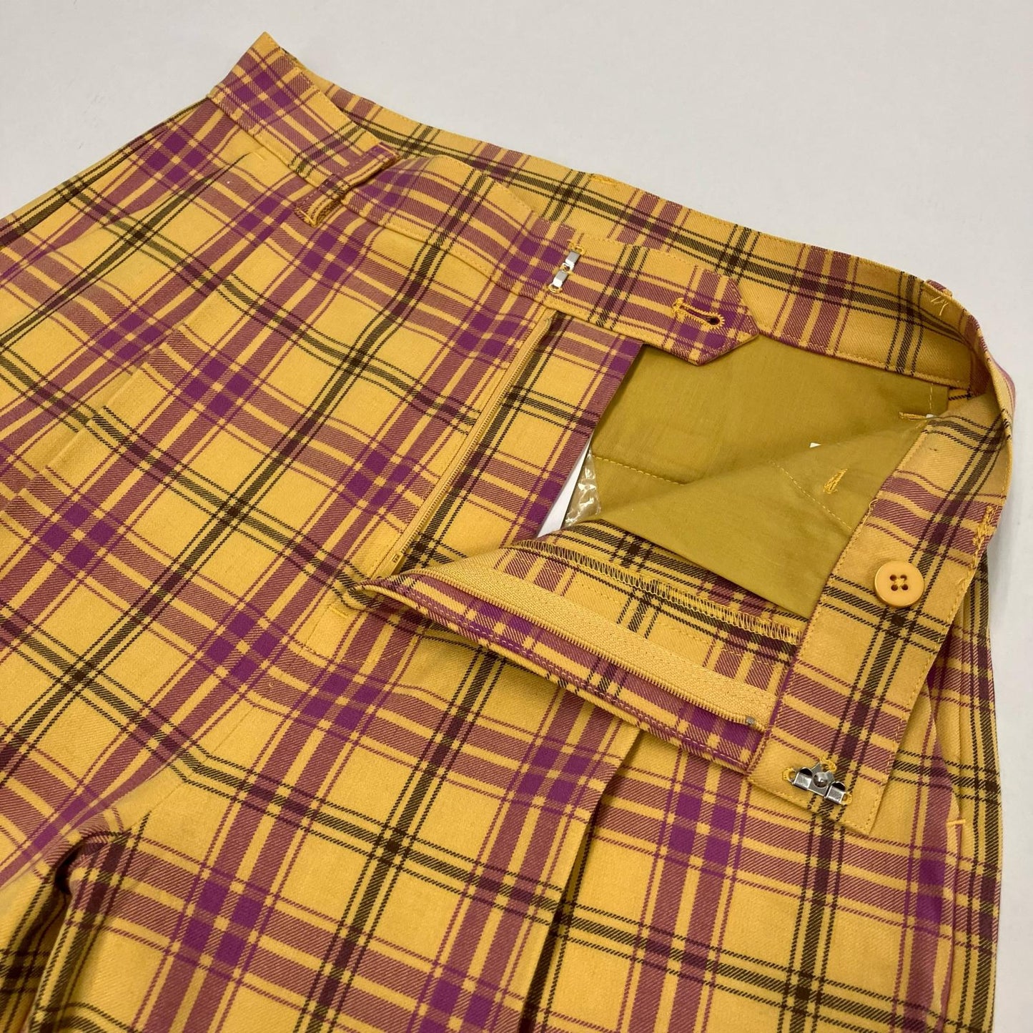 X-girl | エックスガール PLAID STRAIGHT LEG PANTS パンツ 105231031006 イエロー サイズ：M【イオン広店】
