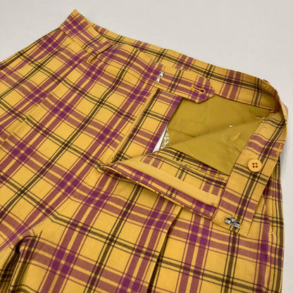 X-girl | エックスガール PLAID STRAIGHT LEG PANTS パンツ 105231031006 イエロー サイズ：M【イオン広店】