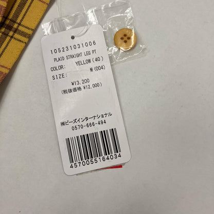 X-girl | エックスガール PLAID STRAIGHT LEG PANTS パンツ 105231031006 イエロー サイズ：M【イオン広店】