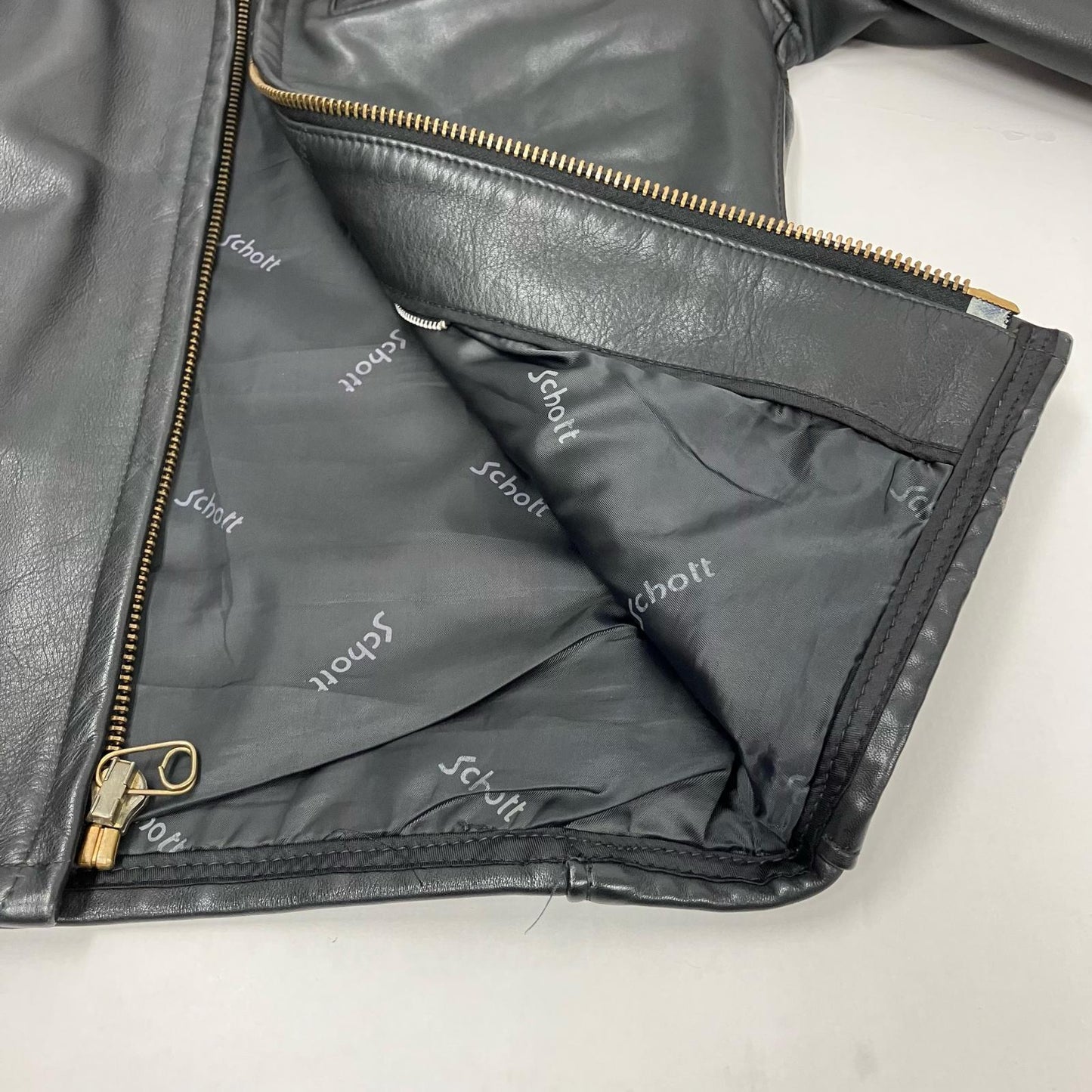 schott | ショット ライナー欠品 レザー AT101 ブラック サイズ：34【イオン広店】
