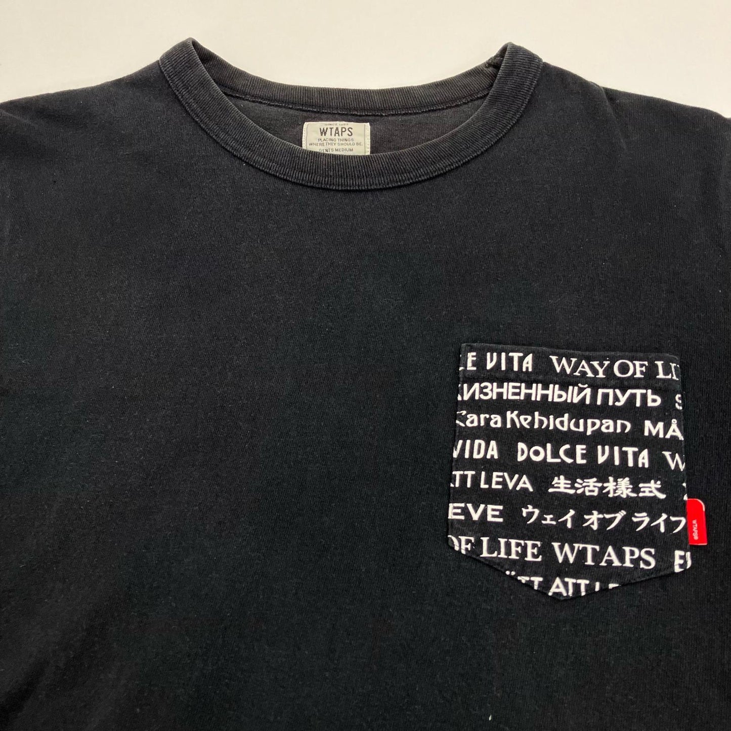 W)TAPS | ダブルタップス DESIGN SS 04/TEE.COTTON 半袖Ｔシャツ 161ATDT-CSM06 ブラック【イオン広店】