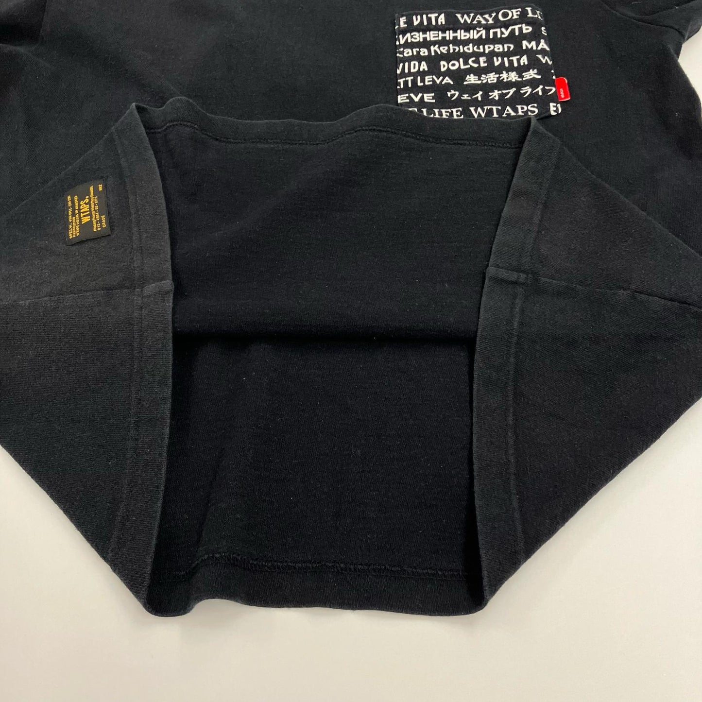 W)TAPS | ダブルタップス DESIGN SS 04/TEE.COTTON 半袖Ｔシャツ 161ATDT-CSM06 ブラック【イオン広店】