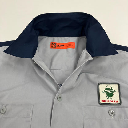 RADIALL | ラディアル TRUE DEAL COLLARED 長袖シャツ RAD-22AW-SH001 グレー サイズ：L【イオン広店】