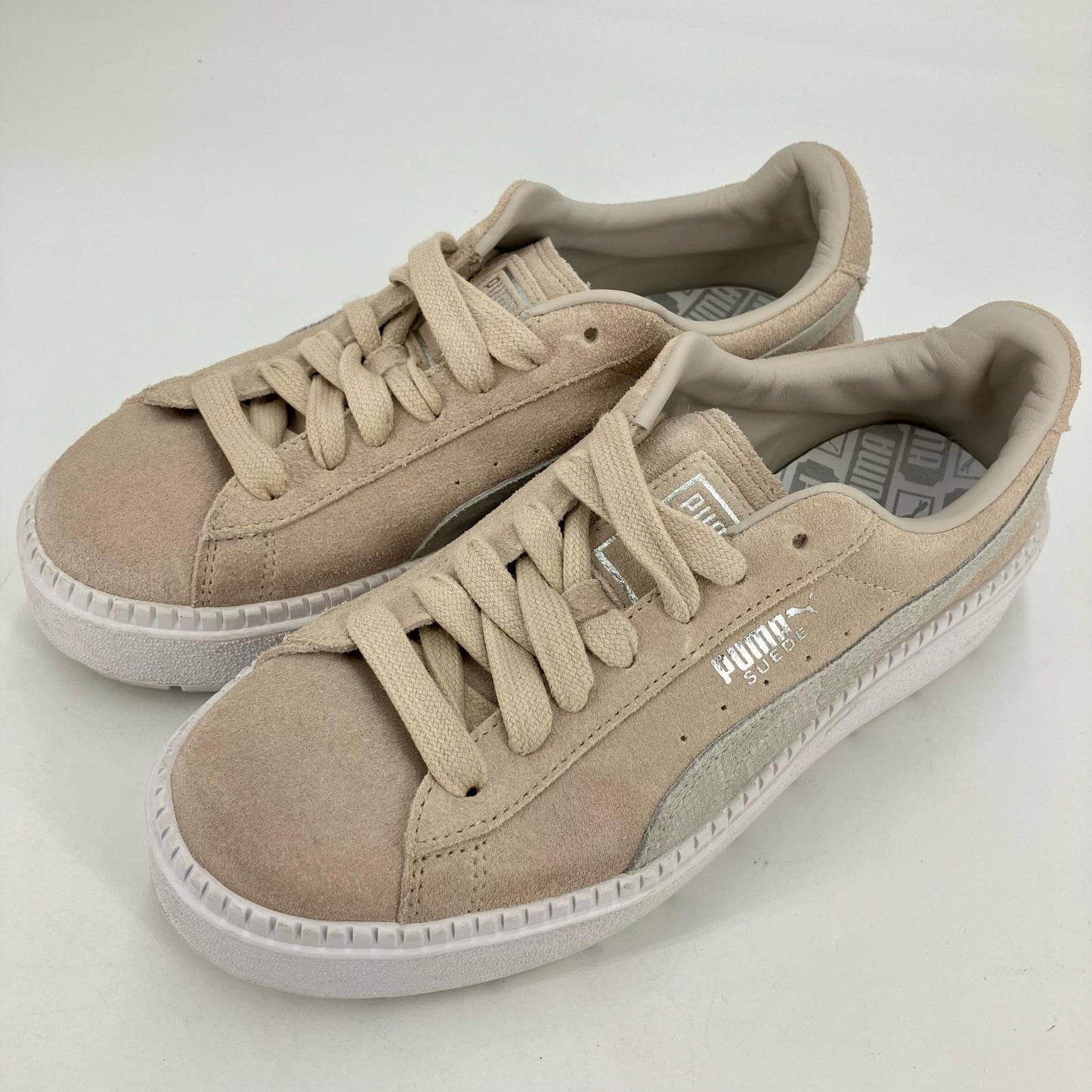PUMA | プーマ SUEDE PLATFORM スニーカー 369842-01 ベージュ 23.5cm【イオン広店】