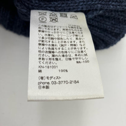 KIJIMA TAKAYUKI | キジマタカユキ コットンリブニットキャップ ニットキャップ KN-181001 ネイビー【イオン広店】