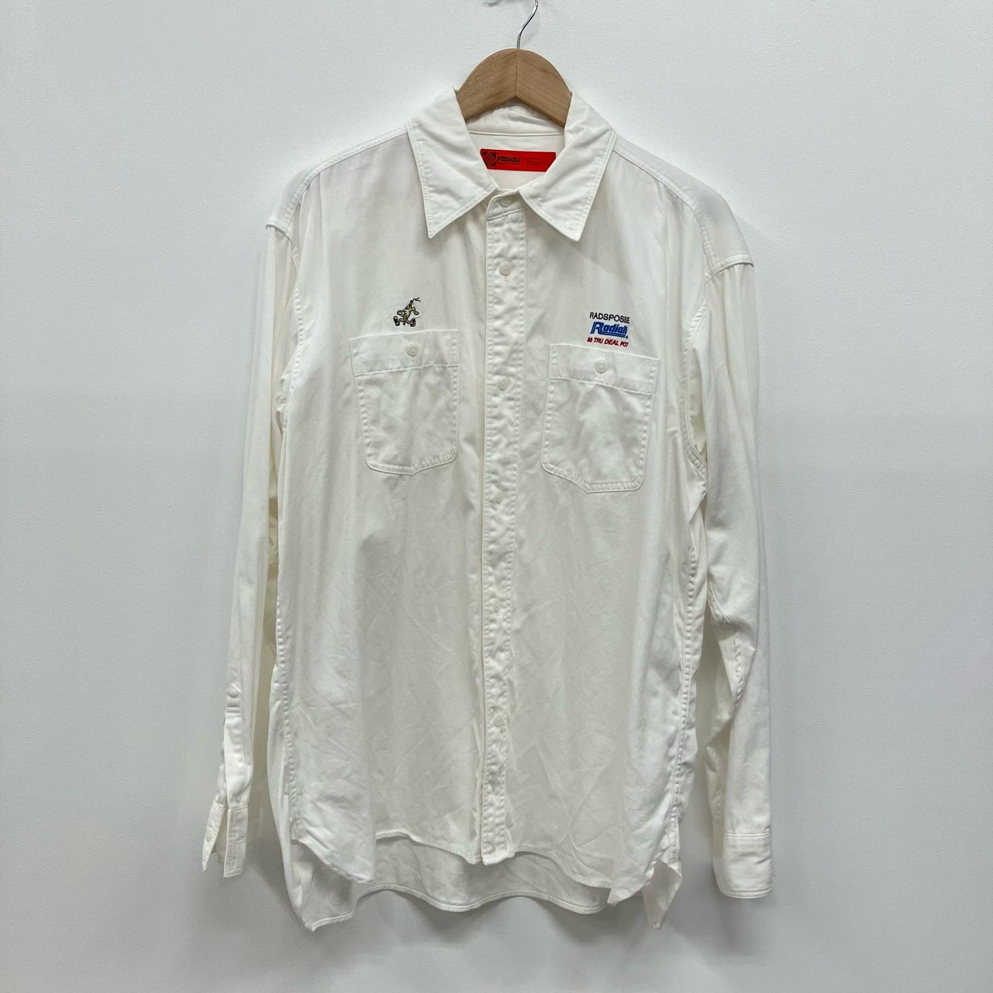 RADIALL | ラディアル IPPUKU - REGULAR COLLARED SHIRT 長袖シャツ RAD-24SS-SH014 ホワイト サイズ：L【イオン広店】