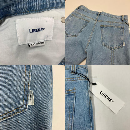 ダメージ加工デニムパンツ LIBERE デニムパンツ ライトブルー サイズ：M【イオン広店】