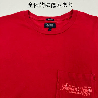 ARMANI JEANS | アルマーニ・ジーンズ 半袖Ｔシャツ レッド【イオン広店】