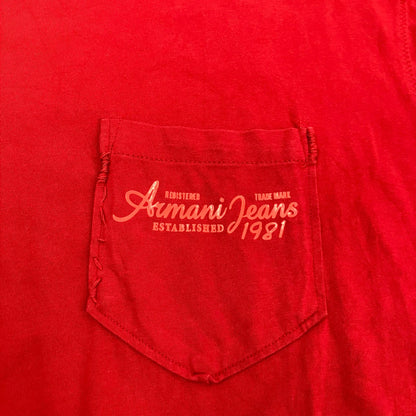 ARMANI JEANS | アルマーニ・ジーンズ 半袖Ｔシャツ レッド【イオン広店】