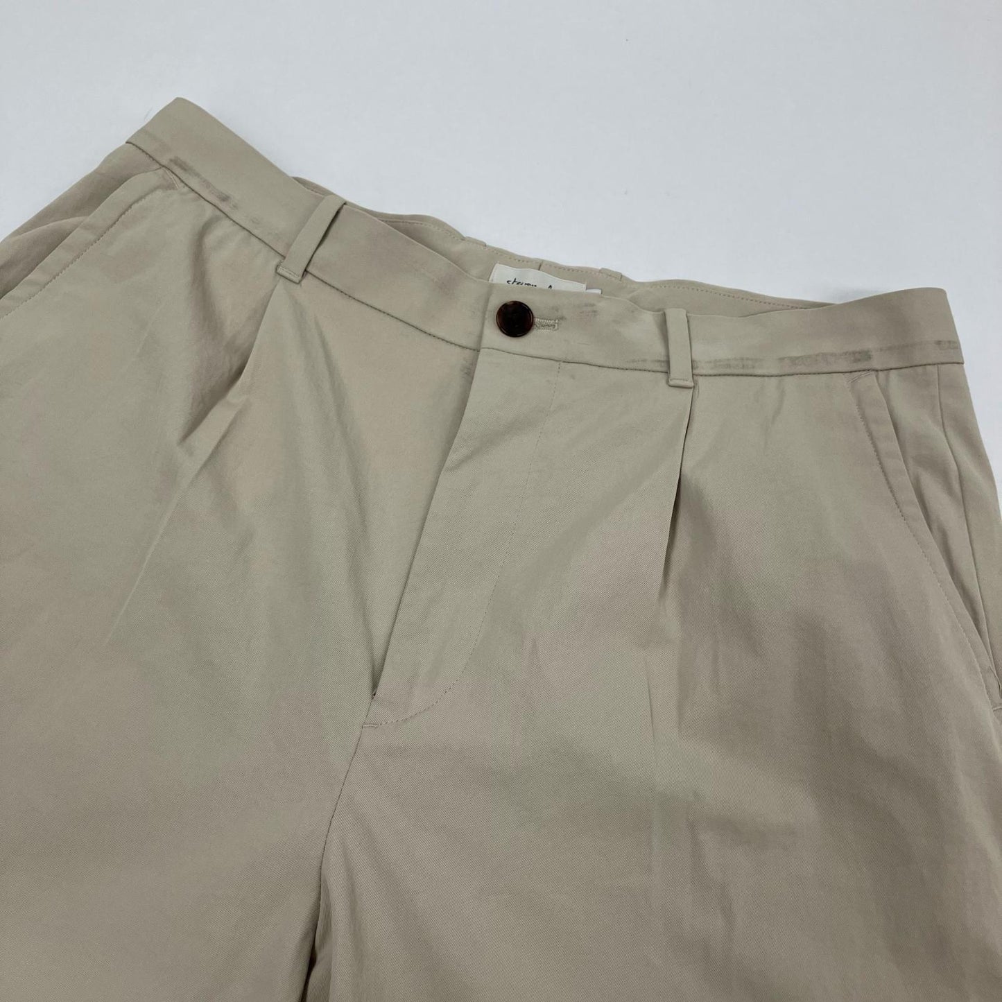 Steven Alan | スティーブンアラン DRY TWILL SUPER BAGGY TAPERED PANTS-JUST チノパンツ 8114-217-0631 ベージュ サイズ：XL【イオン広店】