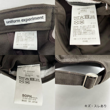 uniform experiment | ユニフォームエクスペリメント TAKURO TAMAYAMA: SLIP OFF CAP キャップ UE-250087 ブラック【イオン広店】