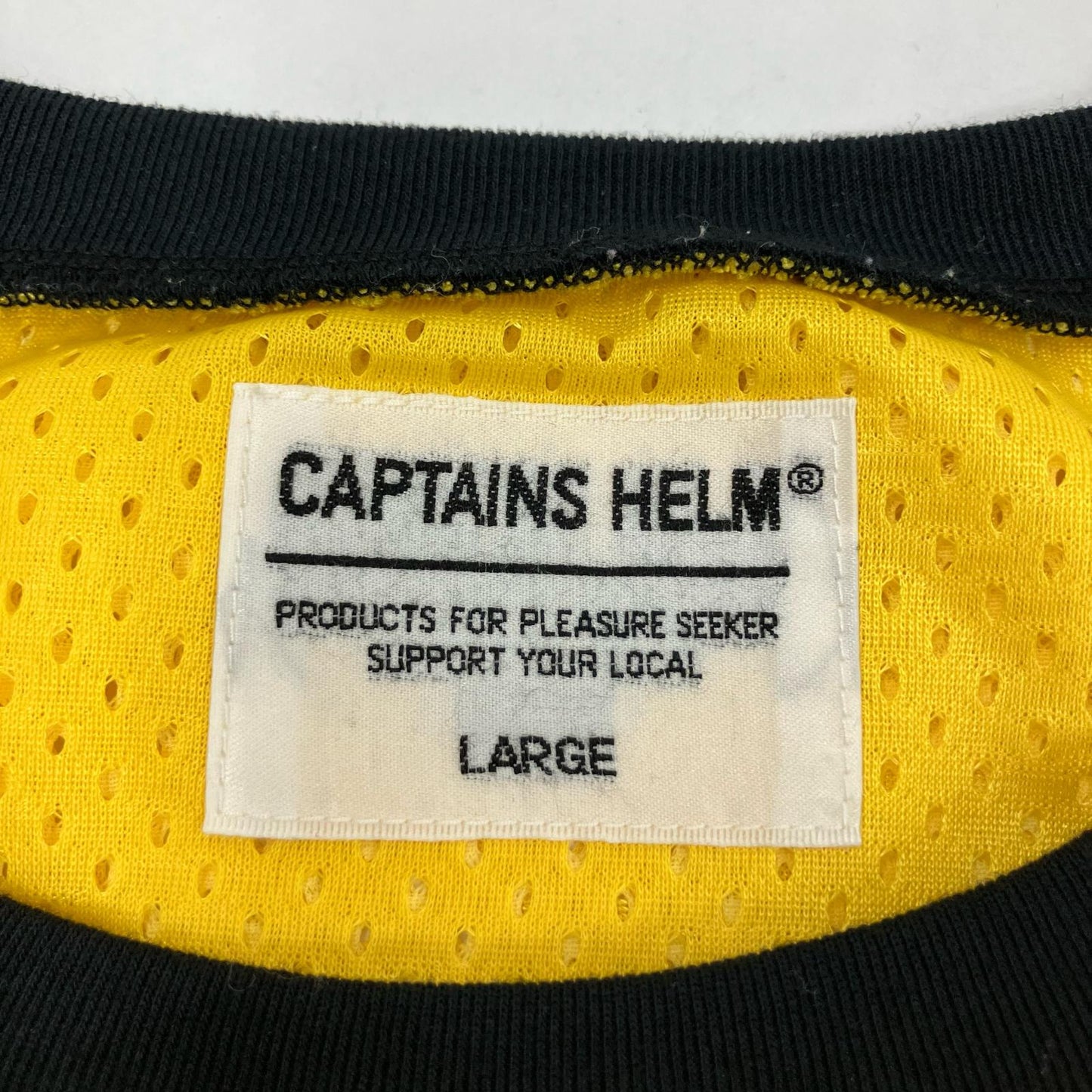 CAPTAINS HELM | キャプテンズヘルム メッシュシャツ 半袖Ｔシャツ イエロー サイズ：L【イオン広店】