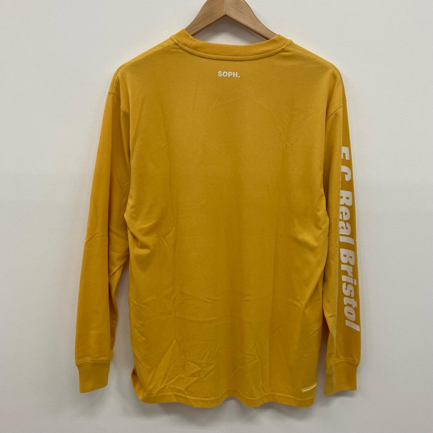 FCRB | エフシーアールビー L/S AUTHENTIC TEAM POCKET TEE 長袖Ｔシャツ FCRB-222073 イエロー サイズ：M【イオン広店】