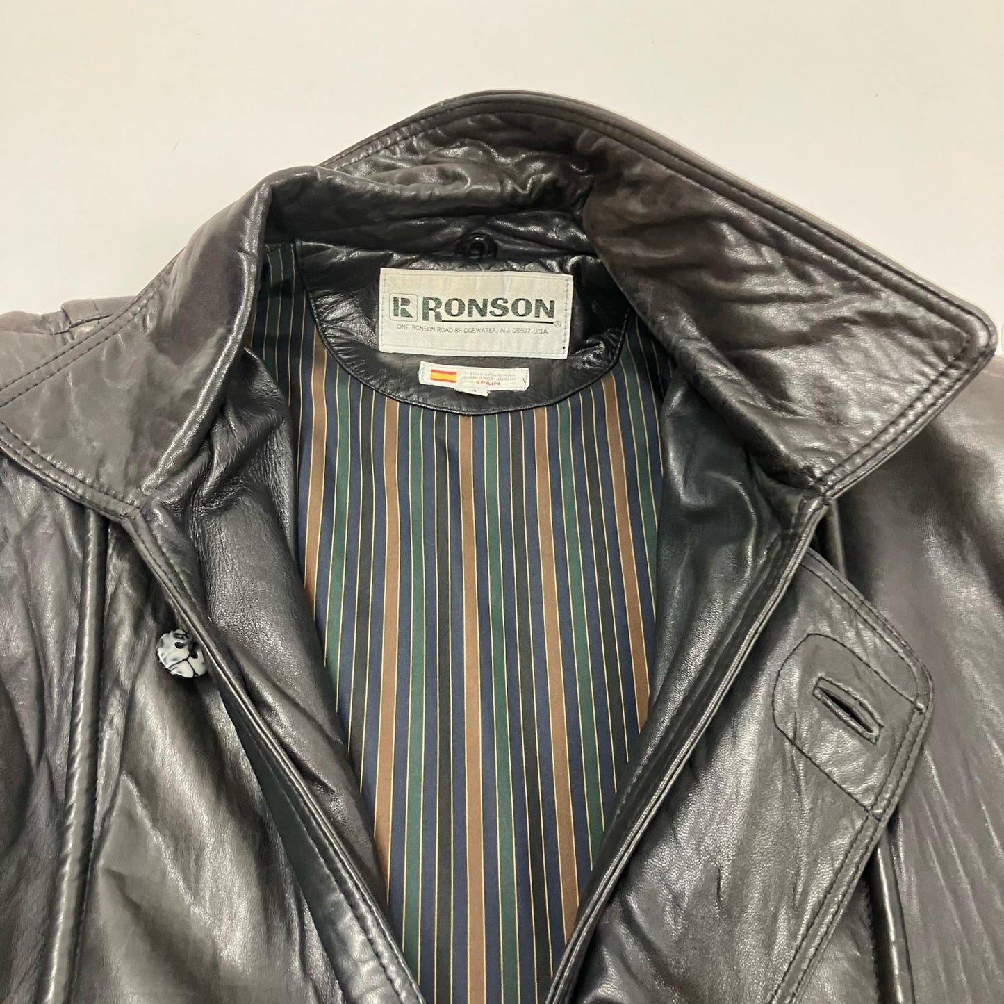RONSON | ロンソン 羊革 レザー ブラック サイズ：M【イオン広店】