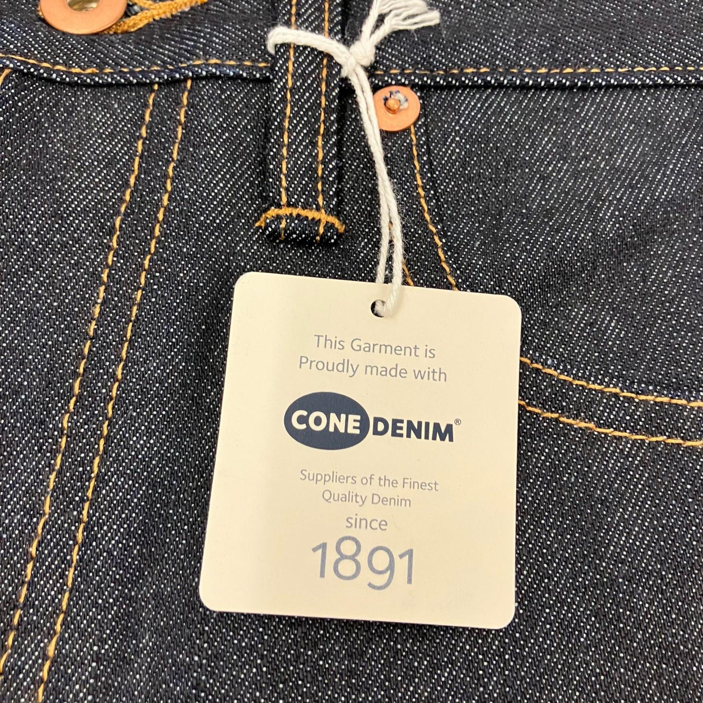 TELLASON | テラソン 14oz CONE DENIM NON-SELVAGE 5 POCKET PANTS デニムパンツ インディゴ サイズ：30【イオン広店】