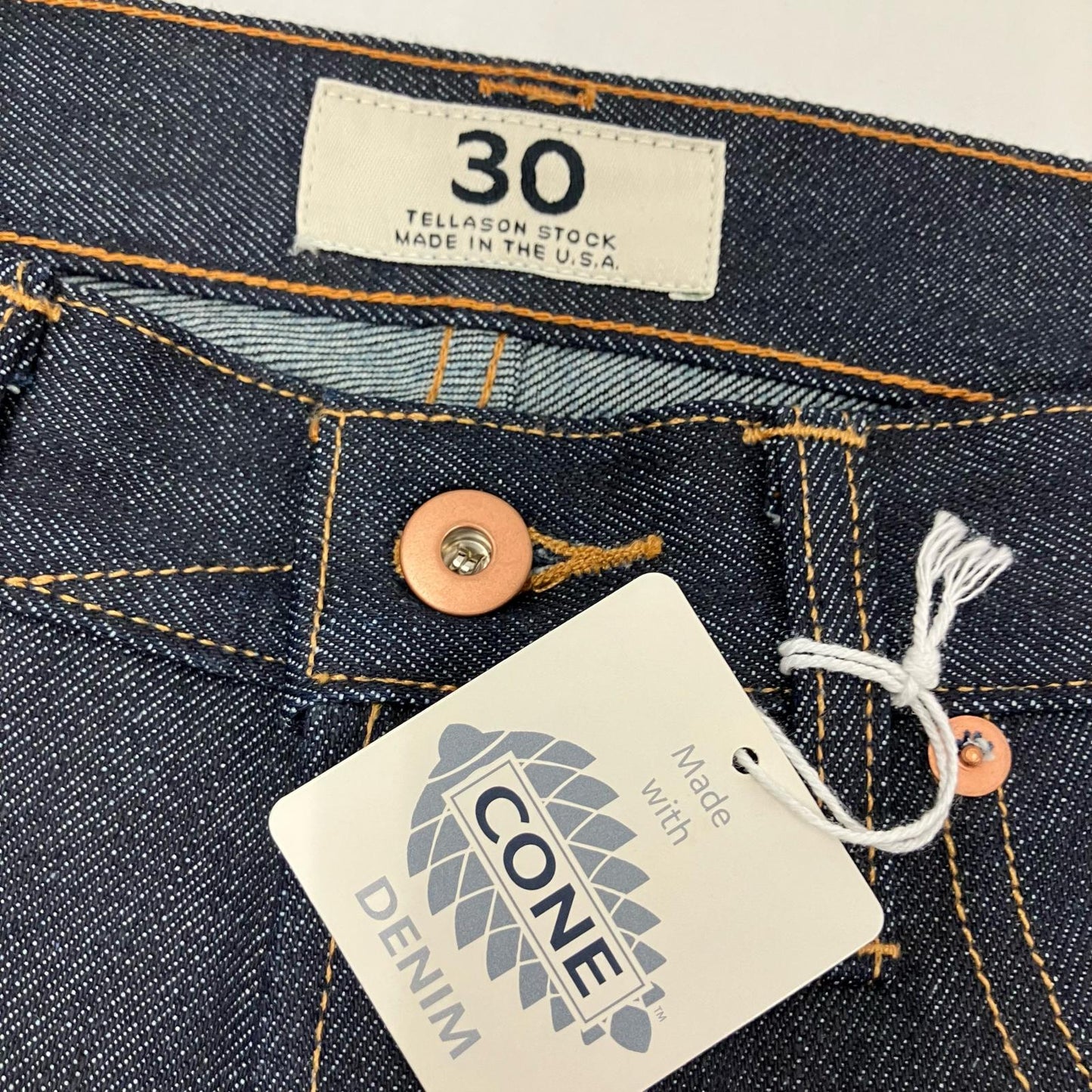 TELLASON | テラソン 14oz CONE DENIM NON-SELVAGE 5 POCKET PANTS デニムパンツ インディゴ サイズ：30【イオン広店】