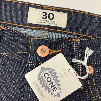 TELLASON | テラソン 14oz CONE DENIM NON-SELVAGE 5 POCKET PANTS デニムパンツ インディゴ サイズ：30【イオン広店】