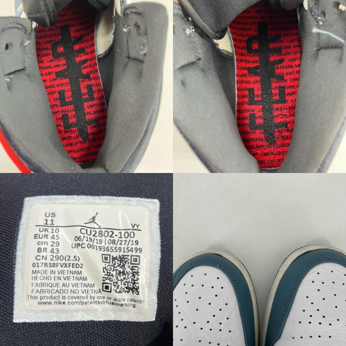NIKE AIR JORDAN | ナイキ　エアー　ジョーダン FACETASM × Nike Air Jordan 1 Mid White/Navy スニーカー CU2802-100 マルチカラー 29cm【イオン広店】